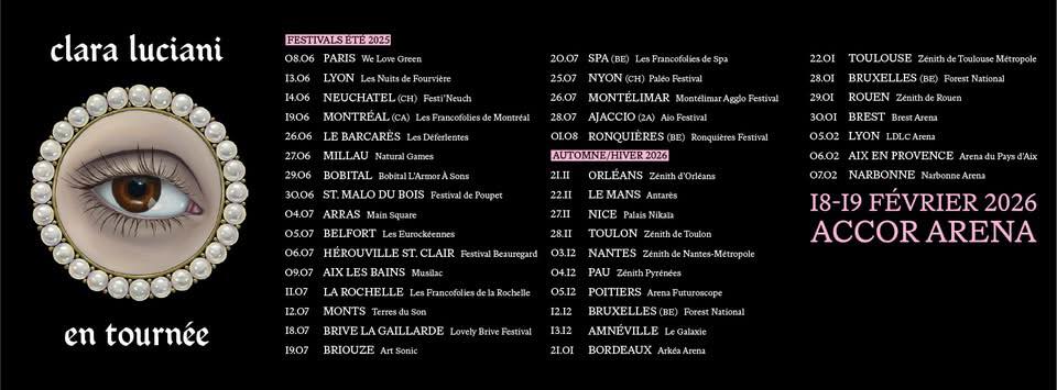 Clara Luciani Tournee Tour Poster 2025-2026